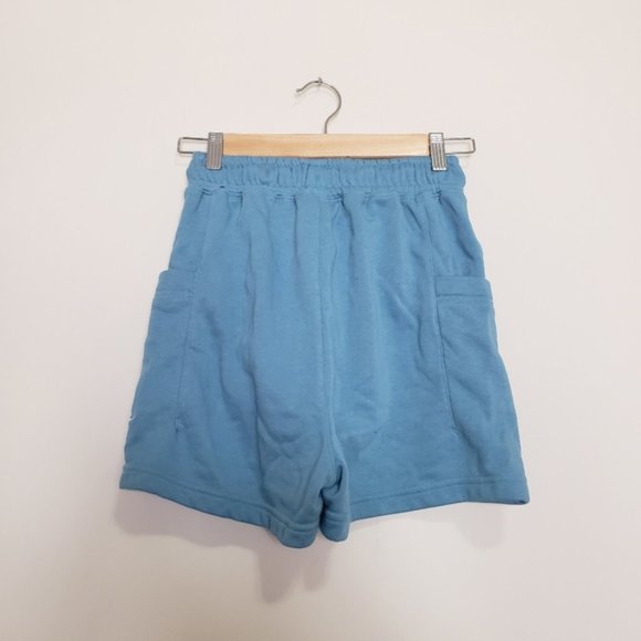 Nike Air blue fleece high rise sweat shorts xs - Picture 3 of 5
